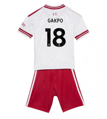 Liverpool Cody Gakpo #18 Udebanetrøje Børn 2026-27 Kortærmet (+ Korte bukser)